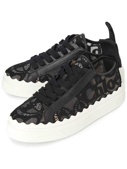 Lauren Lace Low Top Sneakers Black - CHLOE - BALAAN 2