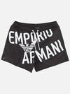 Logo Print Swim Shorts Black - EMPORIO ARMANI - BALAAN 3