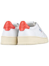 Men's Medalist Low Top Sneakers White Orange - AUTRY - BALAAN 6