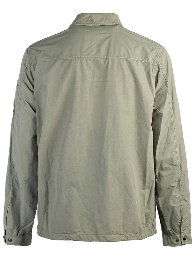 Lens Wappen Double Pocket Over Long Sleeve Shirt Green - CP COMPANY - BALAAN 4