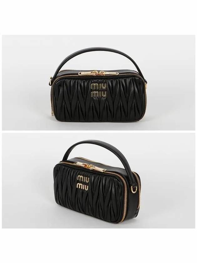 Matelasse Nappa Leather Shoulder Bag Black - MIU MIU - BALAAN 3