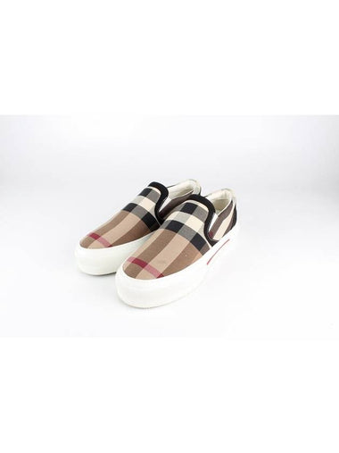 Checked cotton slip on sneakers 41 260 - BURBERRY - BALAAN 1