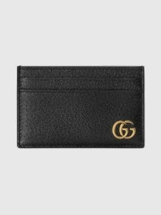 Gold Hardware GG Marmont Card Wallet Black - GUCCI - BALAAN 2
