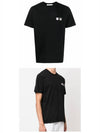 Double Monochrome Foxhead Patch Classic Short Sleeve T-Shirt Black - MAISON KITSUNE - BALAAN 5