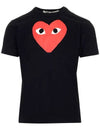 Play Men's Black Eye Red Big Heart Print Short Sleeve T-Shirt P1 T112 1 Black - COMME DES GARCONS - BALAAN 1