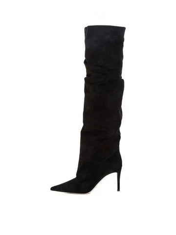 WOMEN BRAQUEL Suede Long Boots Black 271784 - GIUSEPPE ZANOTTI - BALAAN 1