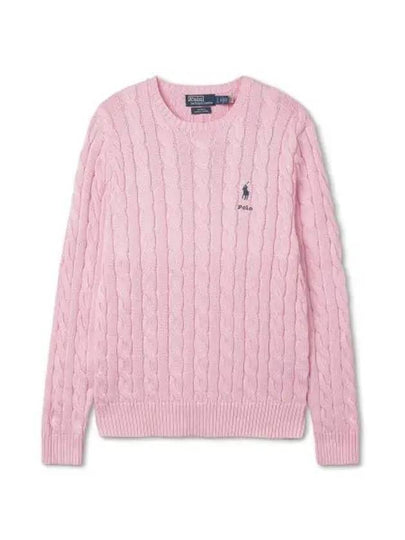 New Pink Capsule Cable Knit Cotton Sweater - POLO RALPH LAUREN - BALAAN 2