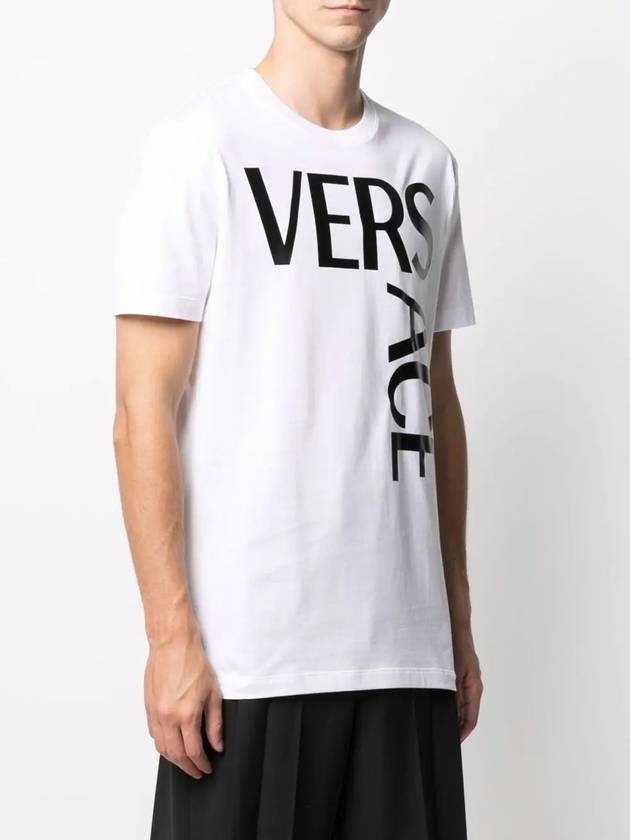 Men's logo print short sleeve tshirt white 10012881 A00922 1W000 - VERSACE - BALAAN 3