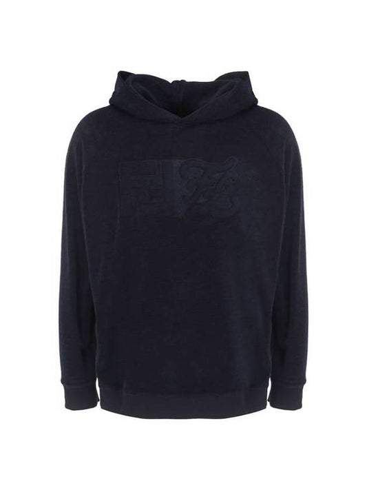 Men's Cotton Hoodie Navy - FENDI - BALAAN 1