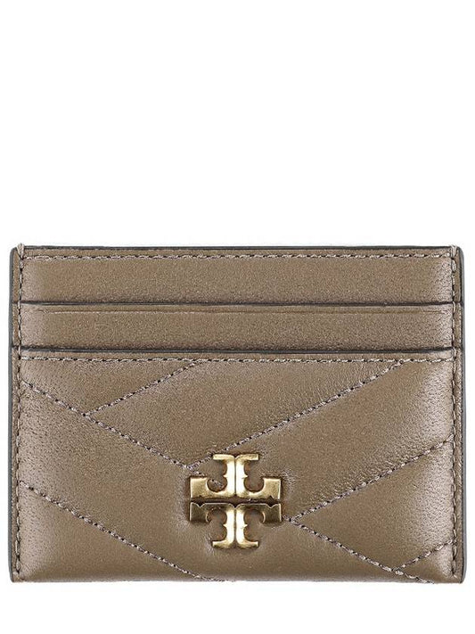 Kira Chevron Gold Logo Card Wallet Sand Piper - TORY BURCH - BALAAN 2