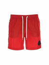 Men's Logo Patch Drawstring Swim Shorts Red - MONCLER - BALAAN.