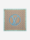 Monogram Rattan Square 90 Scarf Blue - LOUIS VUITTON - BALAAN 1