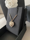 CC Heart Crystal Pendant Necklace Gold - CHANEL - BALAAN 4