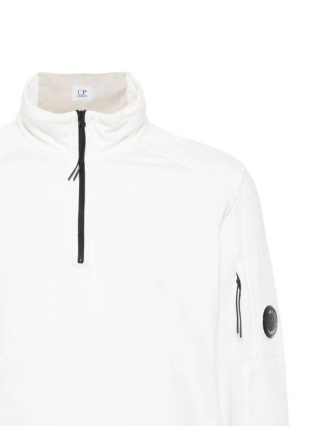 Light Fleece Half Zip-Up Sweatshirt White - CP COMPANY - BALAAN 3