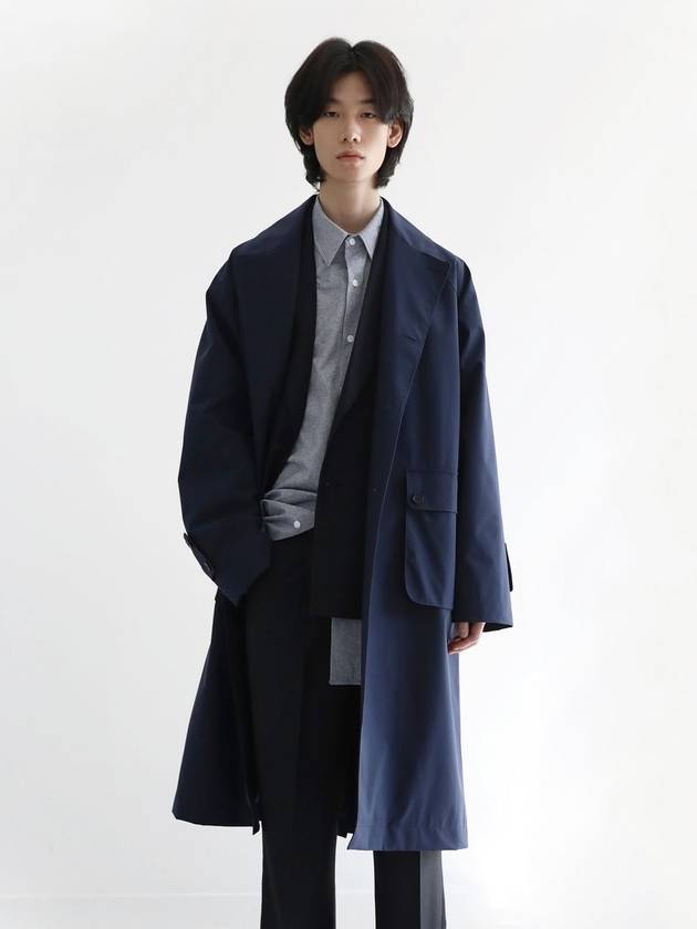 Oversized Seine Raincoat Navy - IFELSE - BALAAN 2