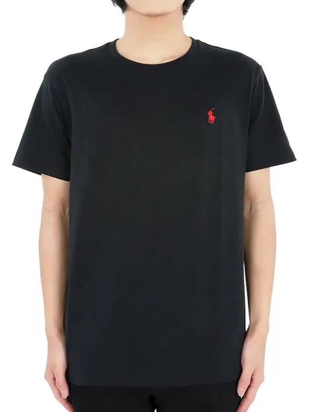 Men's Embroidered Pony Short Sleeve T-Shirt Black - POLO RALPH LAUREN - BALAAN 3