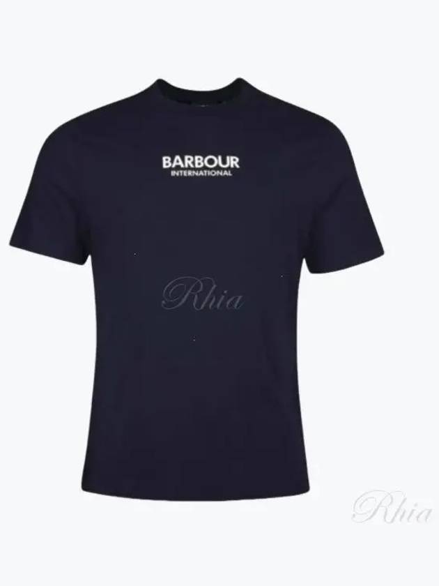 Formula Logo Print Short Sleeve T-Shirt Blue - BARBOUR - BALAAN 2