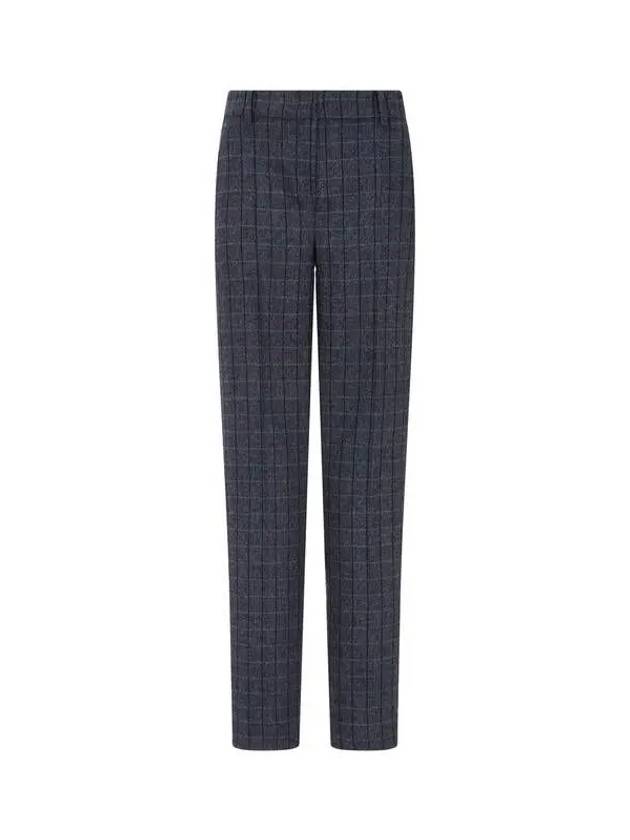 Women s Check Pattern Criss Pants Charcoal 271931 - EMPORIO ARMANI - BALAAN 1