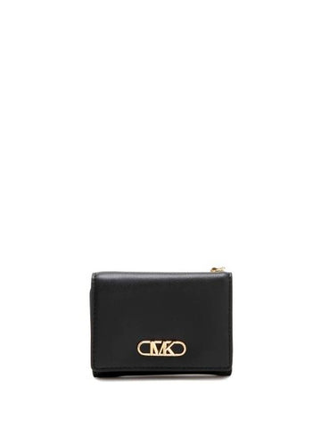 Parker Medium Leather Tri-Fold Half Wallet Black - MICHAEL KORS - BALAAN 1