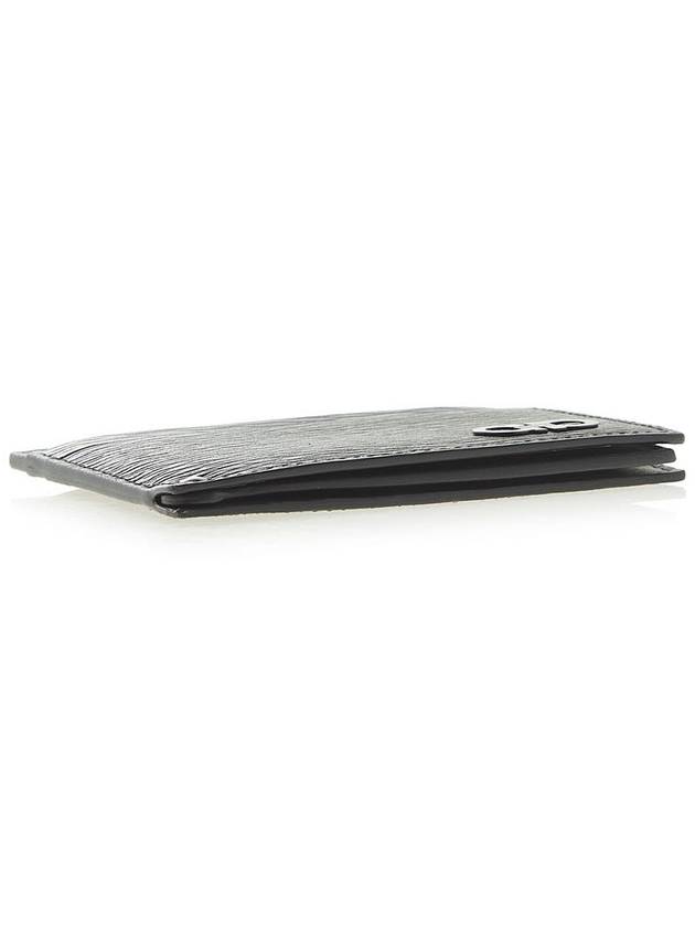 Double Gancini Leather Card Wallet Black - SALVATORE FERRAGAMO - BALAAN 6