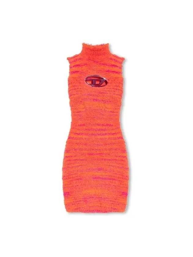 M Leros High Neck Sleeveless Short Dress Orange - DIESEL - BALAAN 4