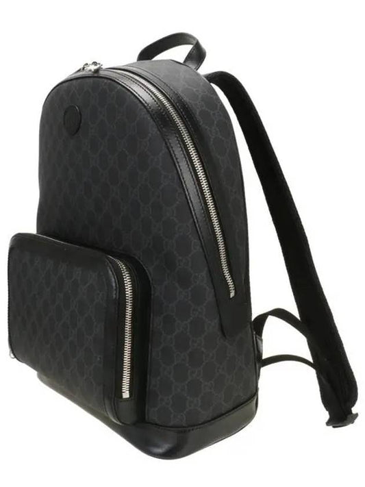 Interlocking GG Supreme Canvas Backpack Black - GUCCI - BALAAN 3