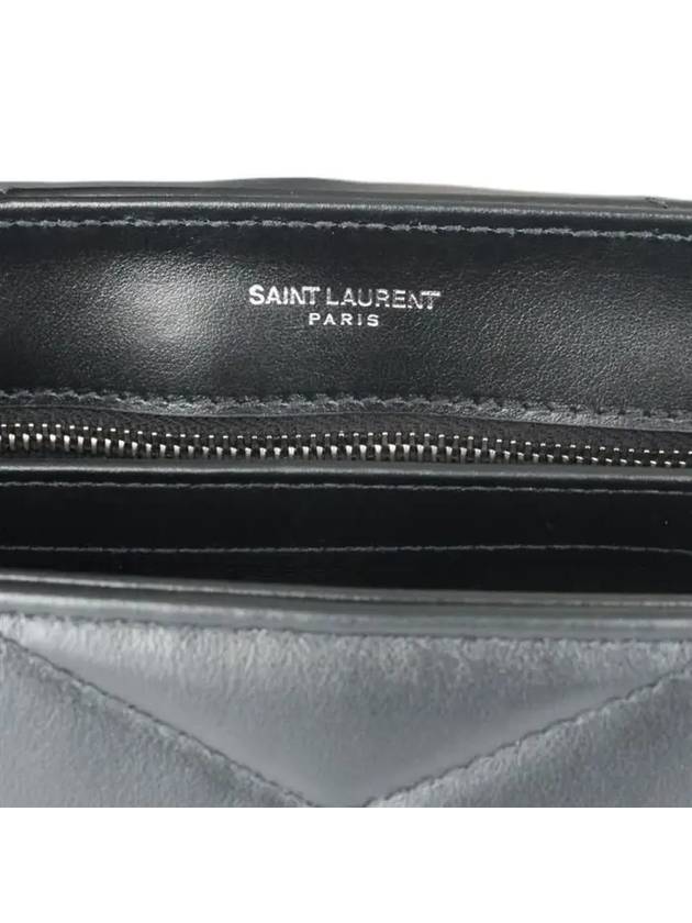 Toy Loulou Strap Shoulder Bag In Quilted Leather Black - SAINT LAURENT - BALAAN 9