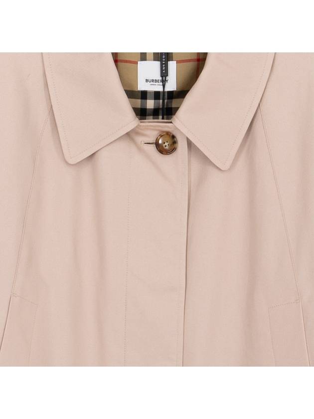 Pocket Button Gabardine Cotton Single Coat Beige - BURBERRY - BALAAN 3