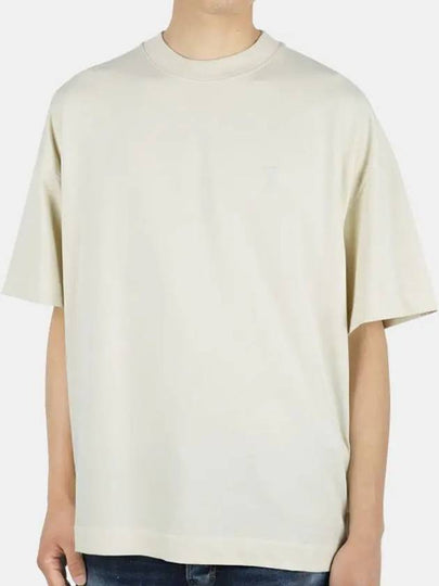 Logo Short Sleeve T-shirt Ivory - AMI - BALAAN 2