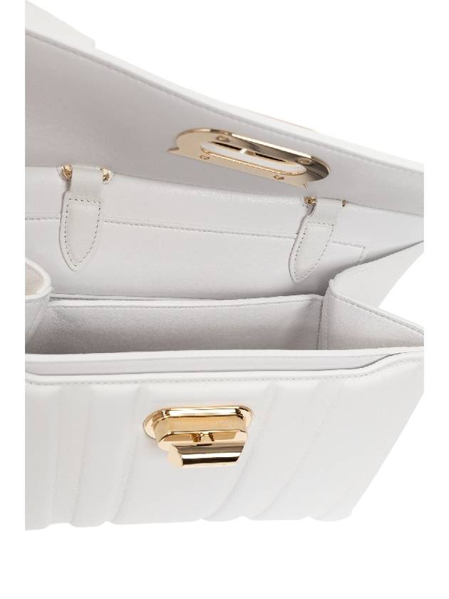 Gancini Hand Cross Bag White - SALVATORE FERRAGAMO - BALAAN 6