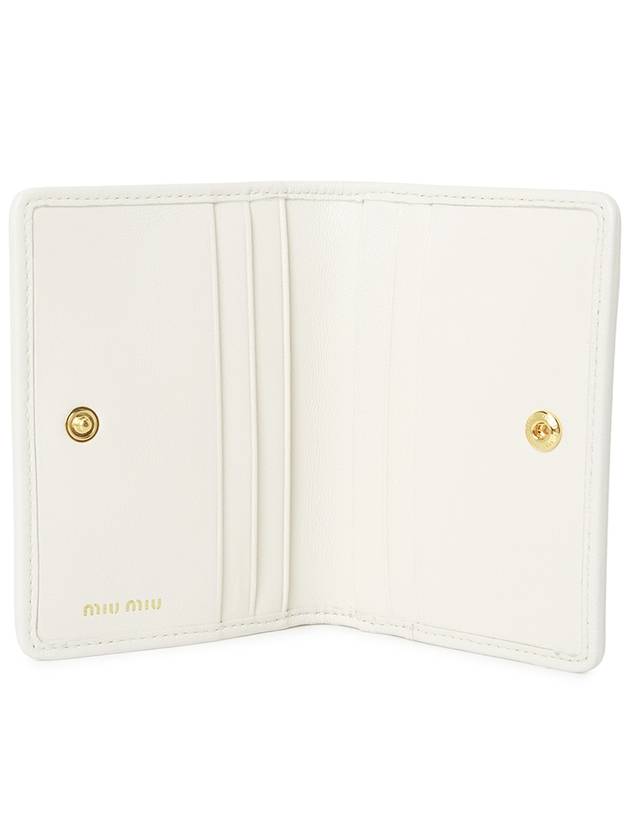 Matelasse Nappa Leather Card Wallet White - MIU MIU - BALAAN 5