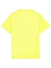 Logo Patch Short Sleeve T-Shirt Neon Yellow - STONE ISLAND - BALAAN 4