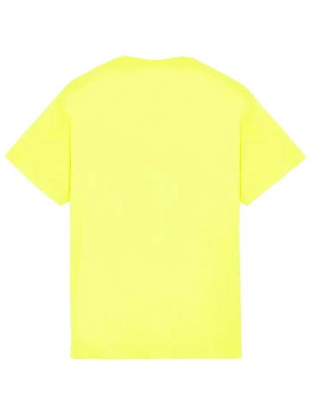 Logo Patch Short Sleeve T-Shirt Neon Yellow - STONE ISLAND - BALAAN 4