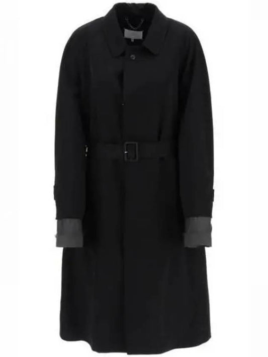 Men s Wool Gabardine Trench Coat Black S67AH0043 M35062 900 1228820 - MAISON MARGIELA - BALAAN 1