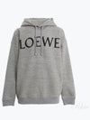 Logo Oversized Fit Cotton Hoodie Grey Melange - LOEWE - BALAAN 2