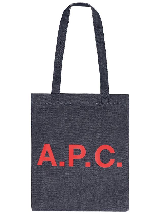 Bunny Logo Denim Tote Bag Dark Navy - A.P.C. - BALAAN 4