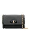 Vara Bow Mini Shoulder Bag Black - SALVATORE FERRAGAMO - BALAAN 1