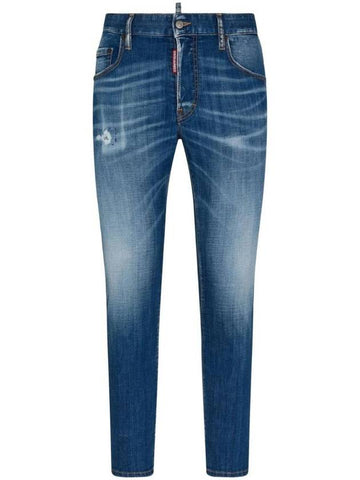 Distressed Skinny Jeans Blue - DSQUARED2 - BALAAN 1