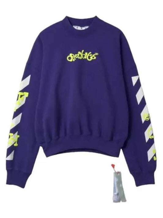 Opposite Arrow Sweatshirt Purple Flame T Shirt - OFF WHITE - BALAAN 1