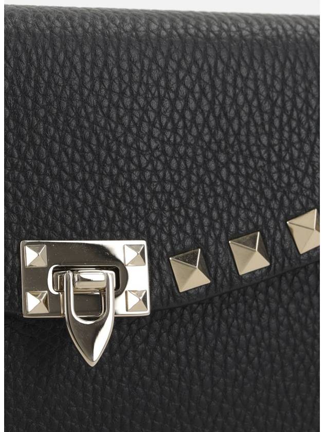 Women's Rockstud Clutch Bag Black - VALENTINO - BALAAN 5