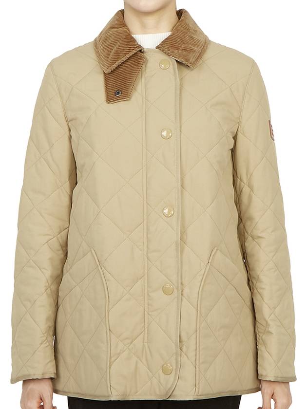 Diamond Quilted Thermoregulated Barn Jacket Honey - BURBERRY - BALAAN 5