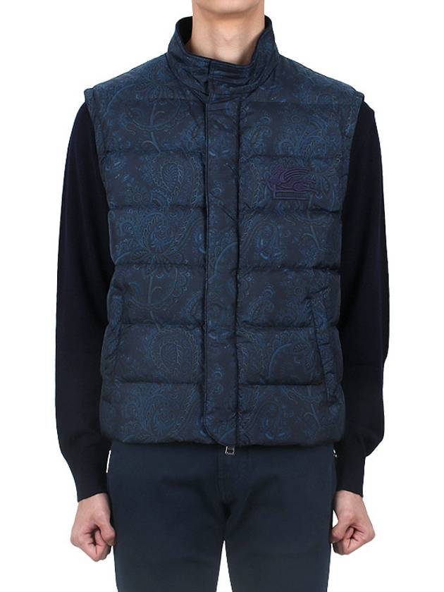 Paisley Padding Vest Navy - ETRO - BALAAN 3