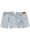 backprint logo patch denim shorts - OFF WHITE - BALAAN 11