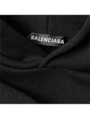 Logo Print Over Fit Hoodie Black - BALENCIAGA - BALAAN 9