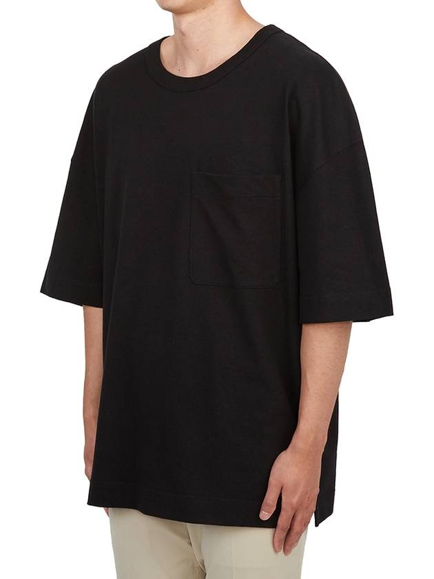 Boxy Short Sleeve T-Shirt Black - LEMAIRE - BALAAN 3