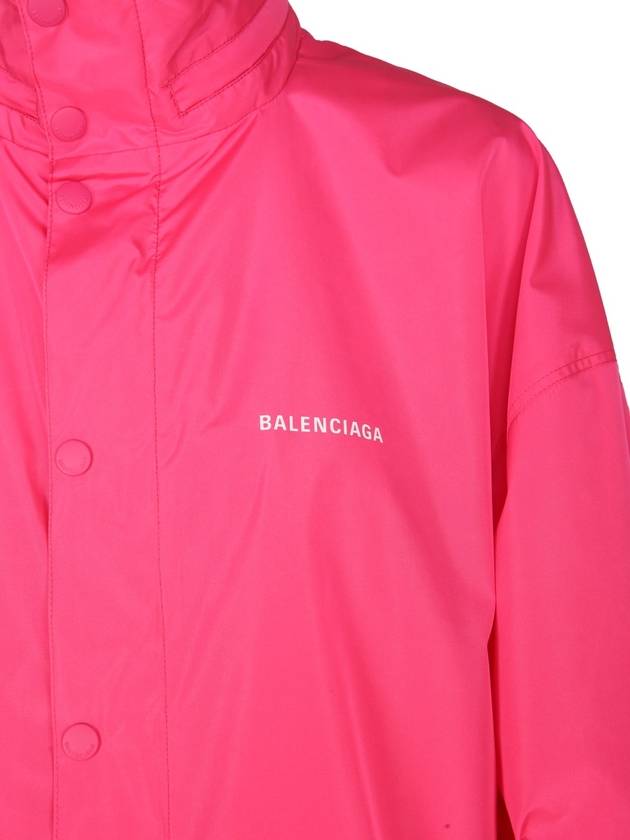 logo oversized taffeta raincoat pink - BALENCIAGA - BALAAN 4