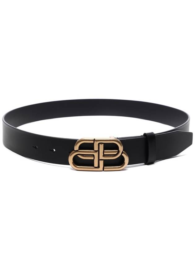 BB Logo Leather Belt Black - BALENCIAGA - BALAAN 5