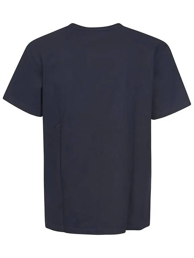 Chillax Fox Patch Classic Short Sleeve T-Shirt Navy - MAISON KITSUNE - BALAAN 3