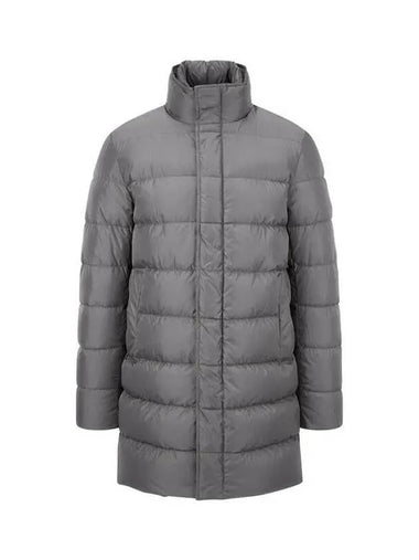 Men s zip up biv down padded coat charcoal 270996 - HERNO - BALAAN 1