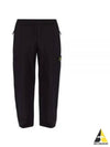 Logo Badge Fleece Regular Fit Jogger Pants Black - STONE ISLAND - BALAAN 2